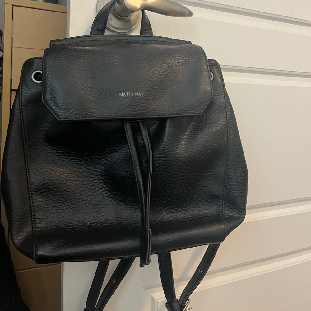 Matt and Nat black purse backpack
